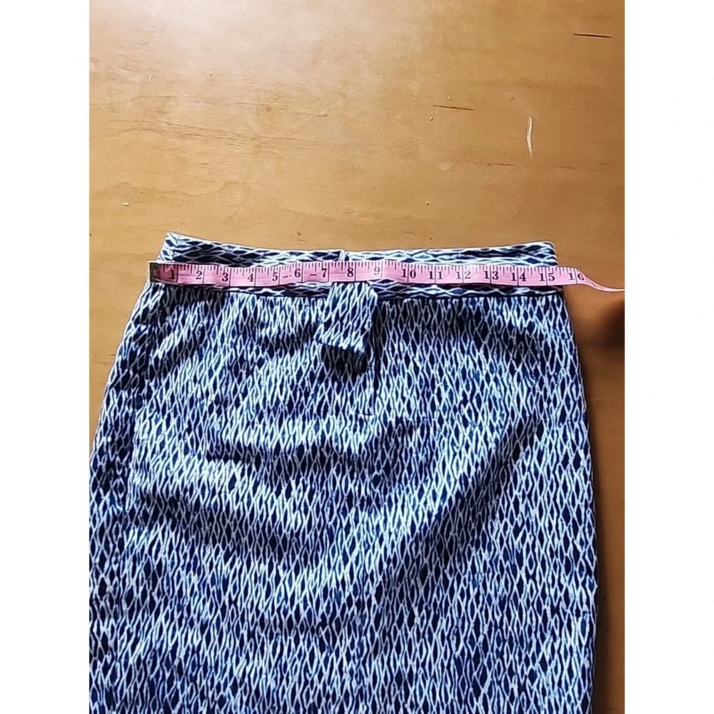 Michael Michael Kors Blue‎ Geoprint Pencil Skirt size 4